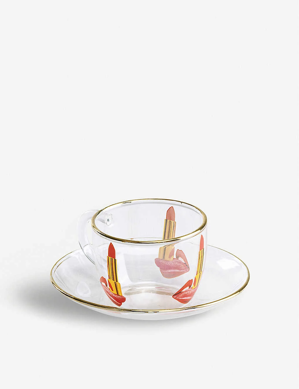 Seletti Wears TOILETPAPER Tongue Printed Glass Coffee Set 4 Seletti Wears TOILETPAPER Tongue Printed Glass Coffee Set - Imagen 2