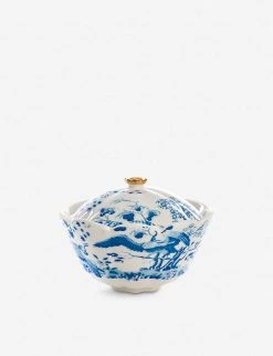 SELETTI Hybrid Maurilia Printed Porcelain Sugar Bowl 12cm