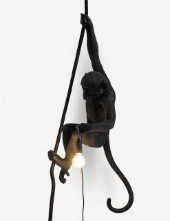 SELETTI Hanging Monkey Resin Outdoor Lamp 80cm
