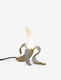 SELETTI Louie Banana Resin And Glass Lamp 30cm