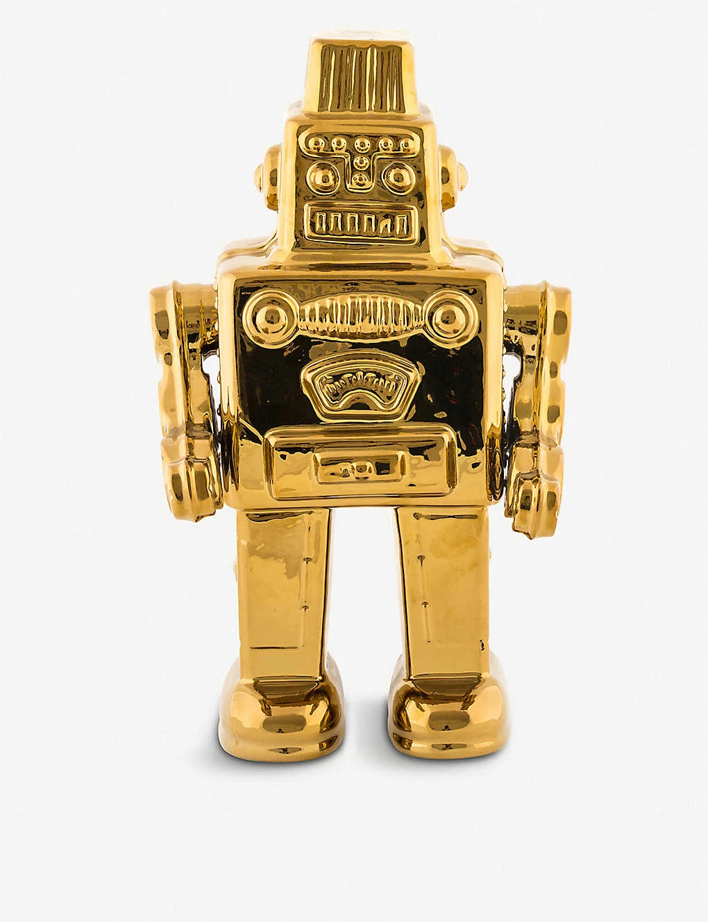 SELETTI Robot Gold-toned Ornament 30cm 4 SELETTI Robot Gold-toned Ornament 30cm - Imagen 2