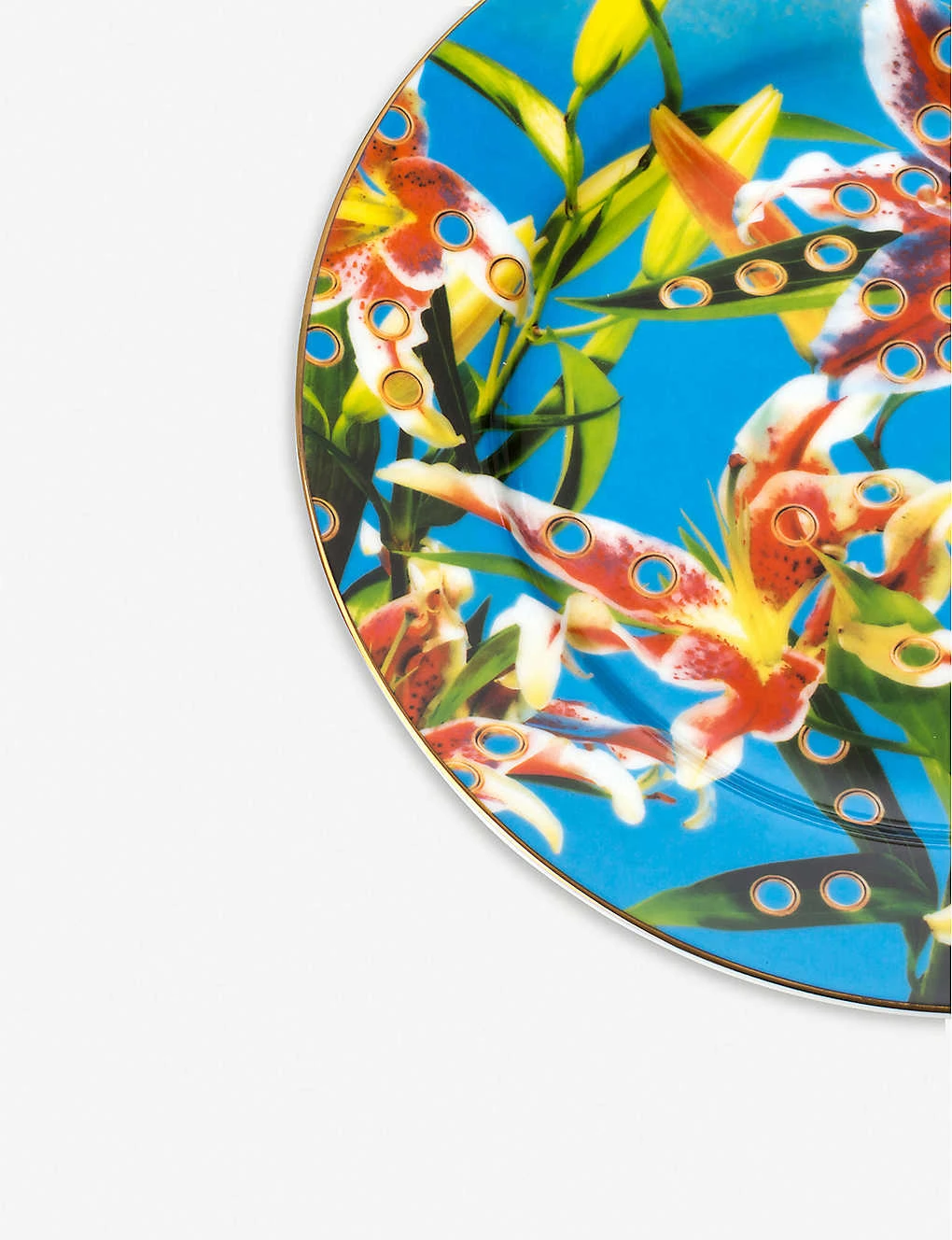 SELETTI Toiletpaper Flowers With Holes Porcelain Plate 27cm 4 SELETTI Toiletpaper Flowers With Holes Porcelain Plate 27cm - Imagen 2