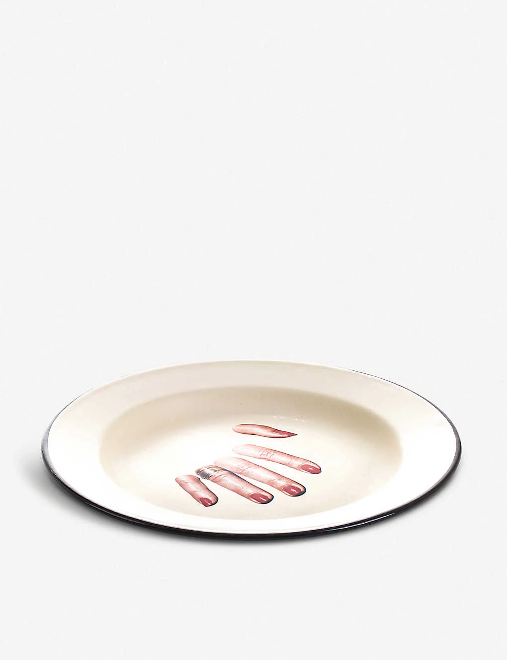 Seletti Wears Toiletpaper Fingers Enamel Plate 26cm 3 Seletti Wears Toiletpaper Fingers Enamel Plate 26cm