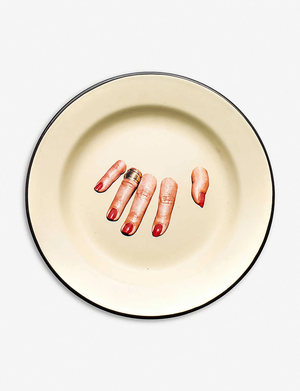 Seletti Wears Toiletpaper Fingers Enamel Plate 26cm 4 Seletti Wears Toiletpaper Fingers Enamel Plate 26cm - Imagen 2