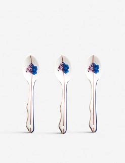 SELETTI Hybrid Armilla Bone China Porcelain Spoons Set Of Three