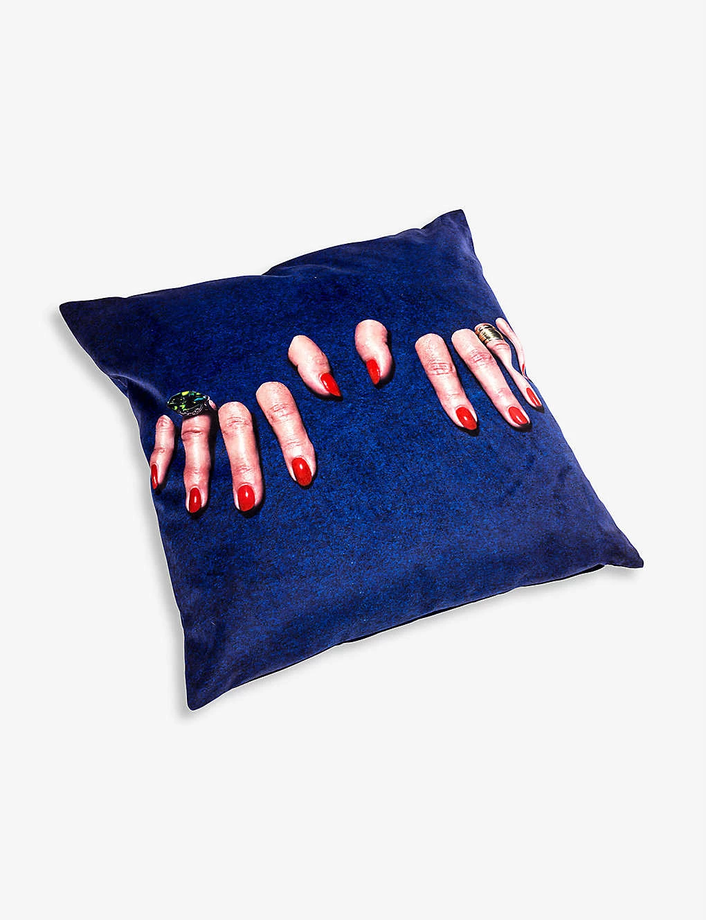 SELETTI Fingers Graphic-print Woven Cushion Cover 50cm X 50cm 4 SELETTI Fingers Graphic-print Woven Cushion Cover 50cm X 50cm - Imagen 2