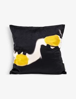 SELETTI Lemon Graphic-print Woven Cushion Cover 50cm X 50cm