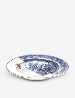 SELETTI Hybrid Fillide Printed Porcelain Soup Plate 25.4cm