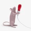 SELETTI Heart-bulb Resin Mouse Lamp 14.5cm