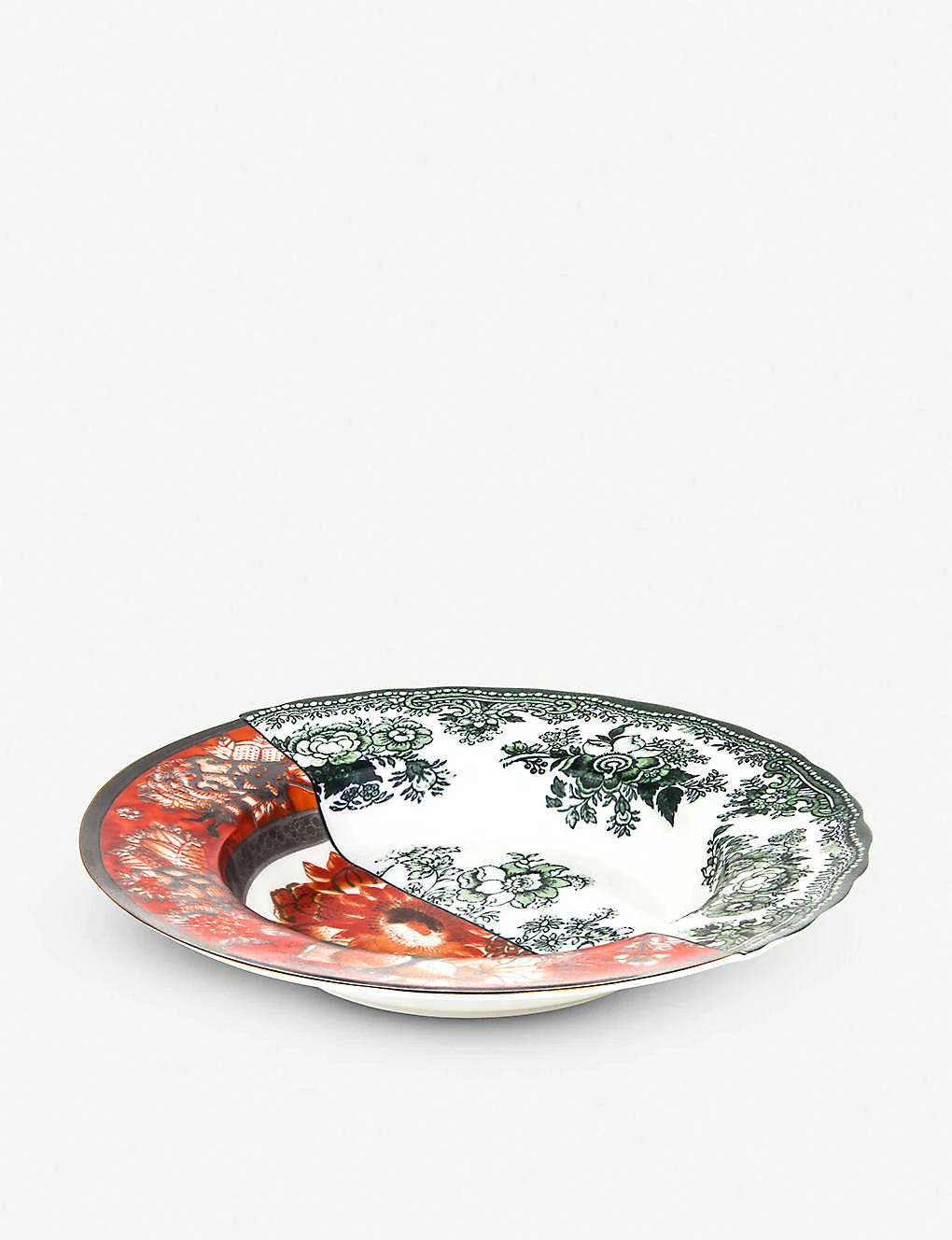 SELETTI Hybrid Cecilia Printed Porcelain Soup Plate 25.4cm 3 SELETTI Hybrid Cecilia Printed Porcelain Soup Plate 25.4cm