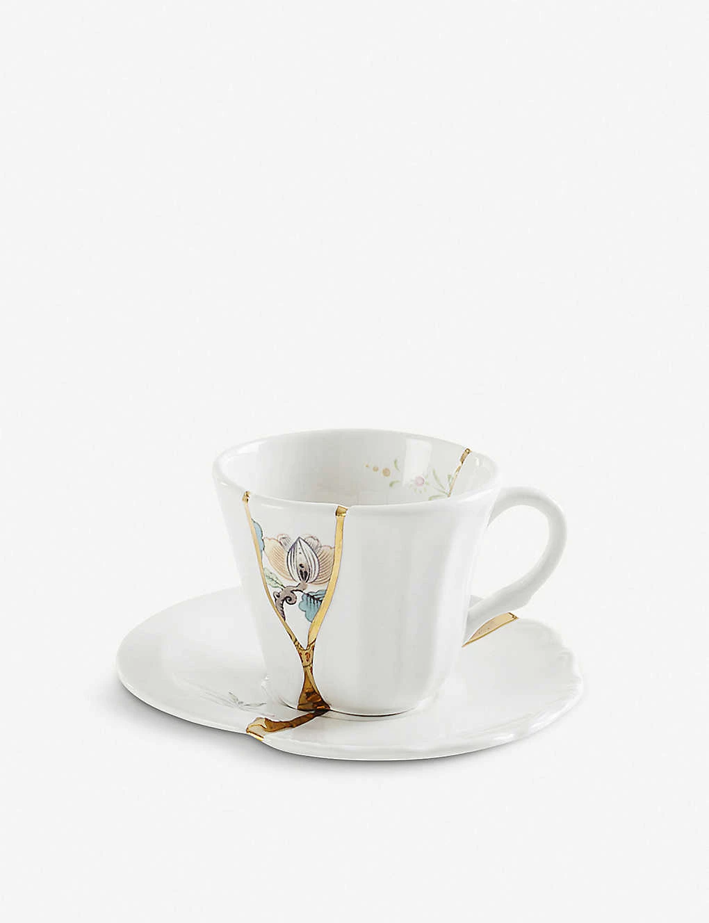 SELETTI Kintsugi N3 Coffee Cup With Saucer In Porcelain 5 SELETTI Kintsugi N3 Coffee Cup With Saucer In Porcelain - Imagen 3