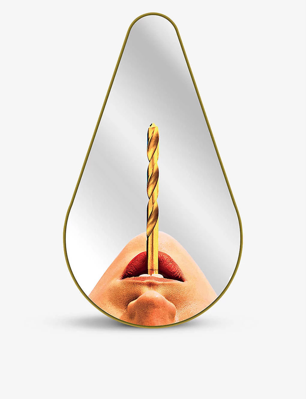 Seletti X TOILETPAPER Drill Glass Mirror 80.5 X 45cm 3 Seletti X TOILETPAPER Drill Glass Mirror 80.5 X 45cm