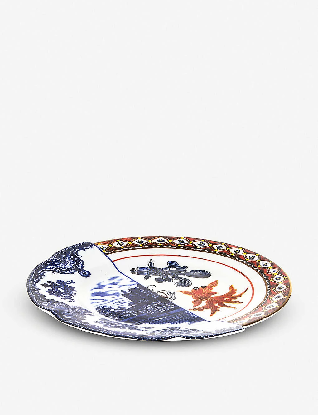 SELETTI Hybrid Isaura Printed Porcelain Soup Plate 25.4cm 3 SELETTI Hybrid Isaura Printed Porcelain Soup Plate 25.4cm