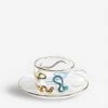 Seletti Wears TOILETPAPER Snakes Printed Glass Coffee Set