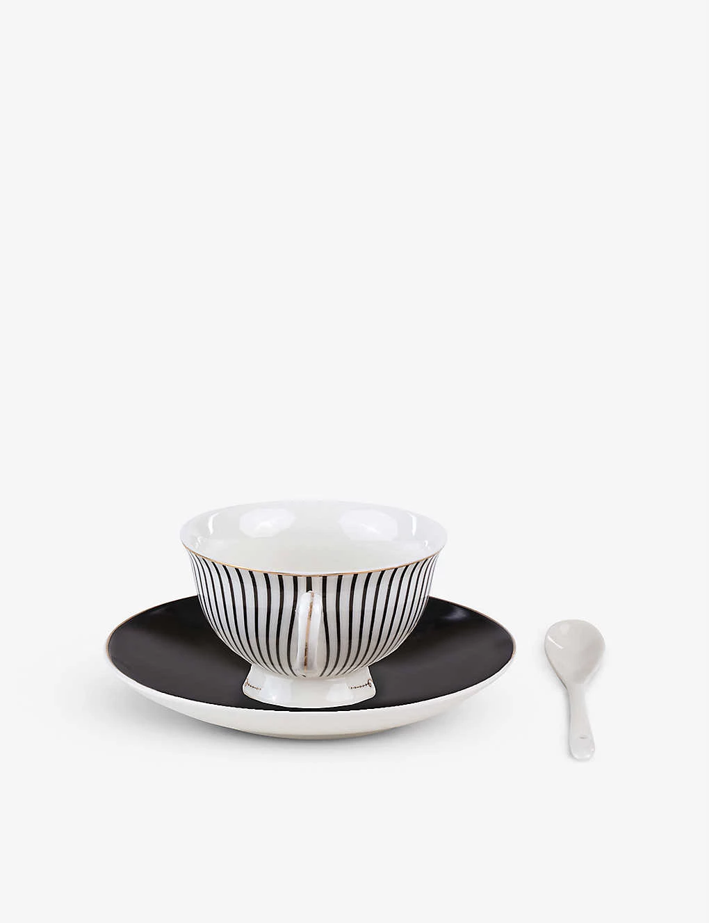 SELETTI Lady Tarin Bellona Striped Porcelain Teacup Set 4 SELETTI Lady Tarin Bellona Striped Porcelain Teacup Set - Imagen 2