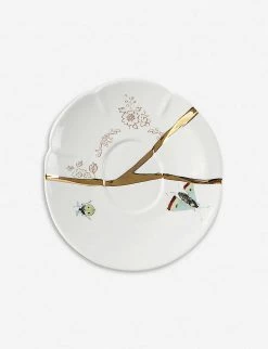 SELETTI Kintsugi N2 Porcelain Coffee Cup And Saucer