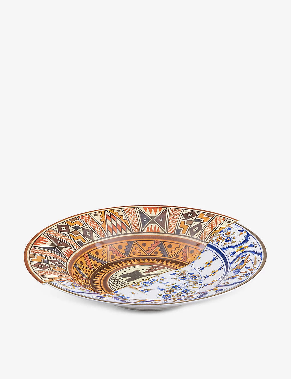 SELETTI Hybrid Tula Printed Porcelain Soup Bowl 25.4cm 3 SELETTI Hybrid Tula Printed Porcelain Soup Bowl 25.4cm