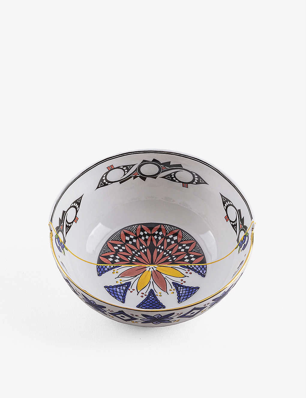 SELETTI Hybrid Tiwanaku Abstract-pattern Bone-china Porcelain Bowl 4 SELETTI Hybrid Tiwanaku Abstract-pattern Bone-china Porcelain Bowl - Imagen 2