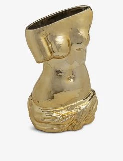 SELETTI Milo Metallic Ceramic Vase 37cm