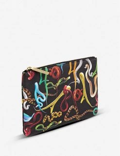 Seletti Wears Toiletpaper Snake-print Faux-leather Case 21cm X 15cm -SELETTI Cheap Deals unnamed file 42
