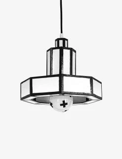 SELETTI Cut 'N' Paste Contrast-trim Recycled-cardboard Pendant Light 24cm