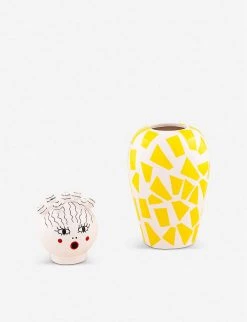 SELETTI Le Canopie Rosio Porcelain And Dolomite Vase