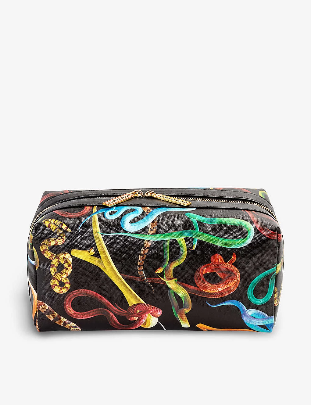 Seletti Wears TOILETPAPER Snake-print Canvas Wash Bag 2 Seletti Wears TOILETPAPER Snake-print Canvas Wash Bag