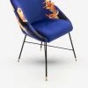 Seletti Wears Toiletpaper Lipstick-print Velvet Chair 50cm X 60cm