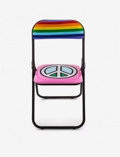 SELETTI Peace Metal And PVC Folding Chair 46cm None