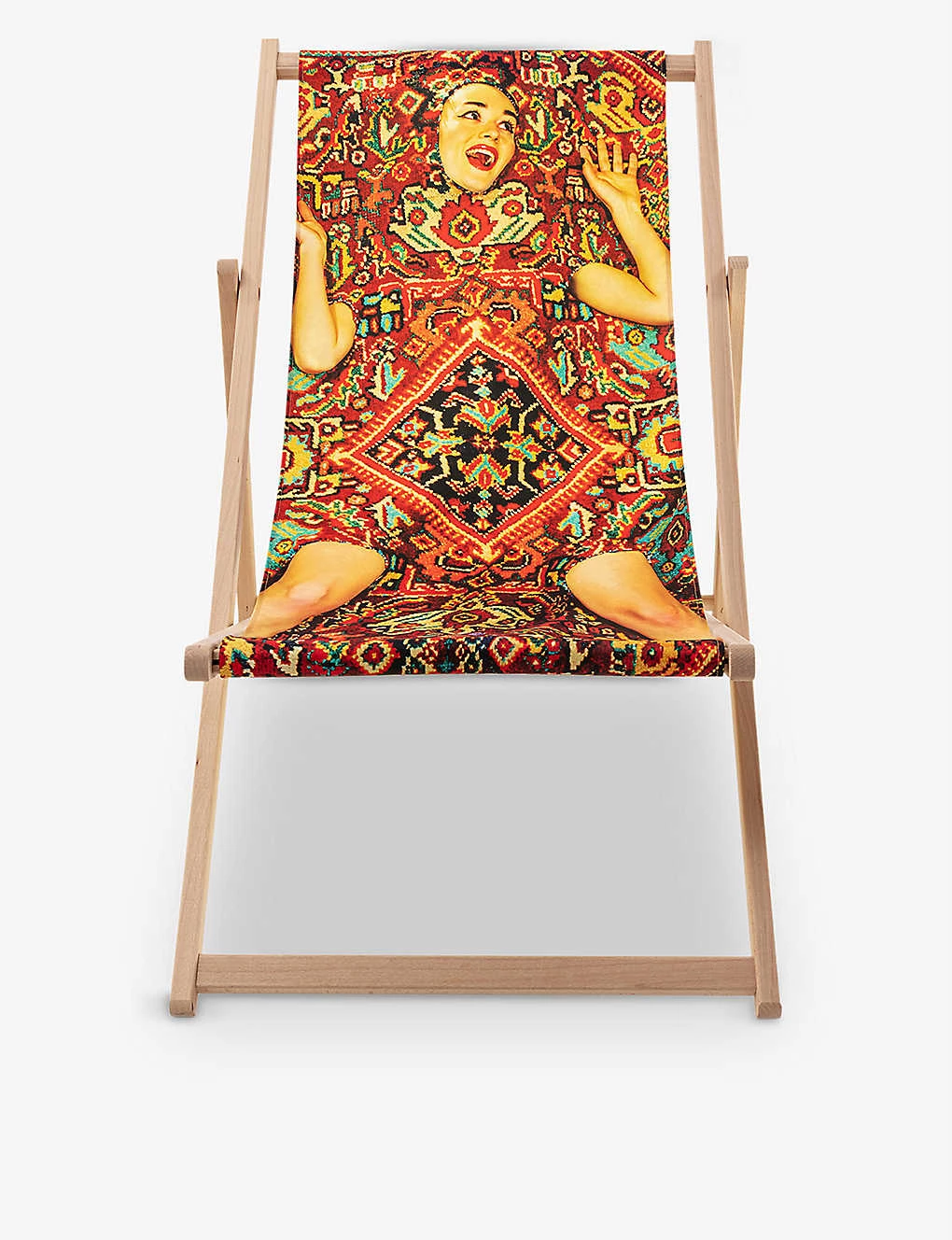 Seletti Wears Toiletpaper Lady On Carpet Foldable Deckchair 87cm X 58cm 4 Seletti Wears Toiletpaper Lady On Carpet Foldable Deckchair 87cm X 58cm - Imagen 2
