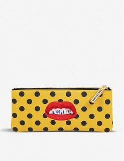 Seletti Wears Toiletpaper Sh*t-print Faux-leather Pencil Case -SELETTI Cheap Deals unnamed file 525