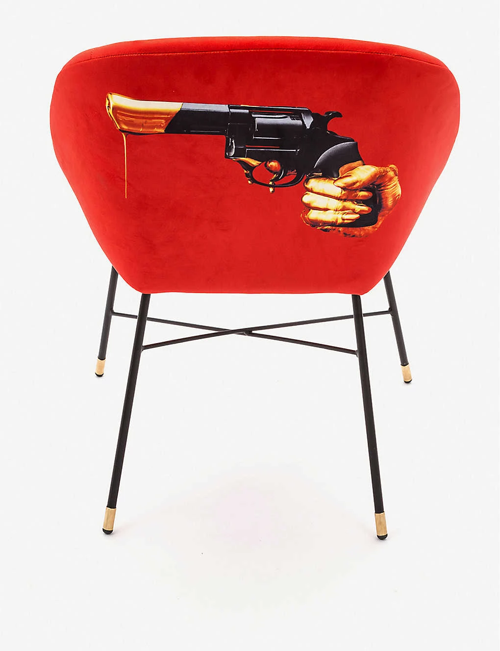 Seletti Wears Toiletpaper Revolver-print Velvet Chair 86cm X 79cm 4 Seletti Wears Toiletpaper Revolver-print Velvet Chair 86cm X 79cm - Imagen 2
