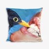 SELETTI Crow Graphic-print Woven Cushion Cover 50cm X 50cm