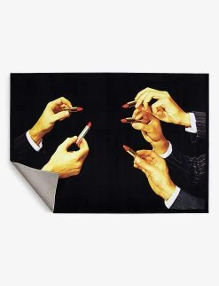 SELETTI Graphic-print Woven And Cotton-blend Rug 200cm X 280cm