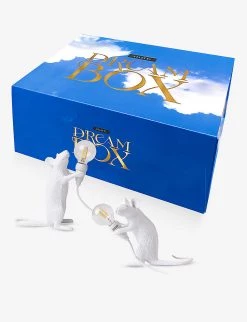 SELETTI Dream Box Mouse Resin Lamp Set Of Two