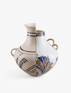 SELETTI Hybrid Nazka Abstract-pattern Bone-china Porcelain Vase