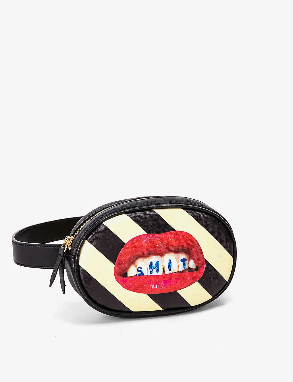 Seletti Wears TOILETPAPER Sh*t Stripes Waist Bag For Womens 4 Seletti Wears TOILETPAPER Sh*t Stripes Waist Bag For Womens - Imagen 2