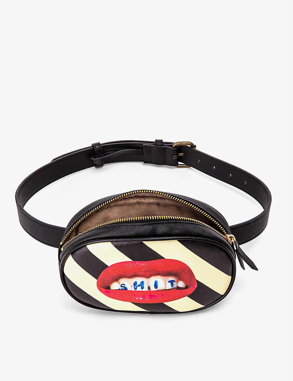 Seletti Wears TOILETPAPER Sh*t Stripes Waist Bag For Womens 5 Seletti Wears TOILETPAPER Sh*t Stripes Waist Bag For Womens - Imagen 3