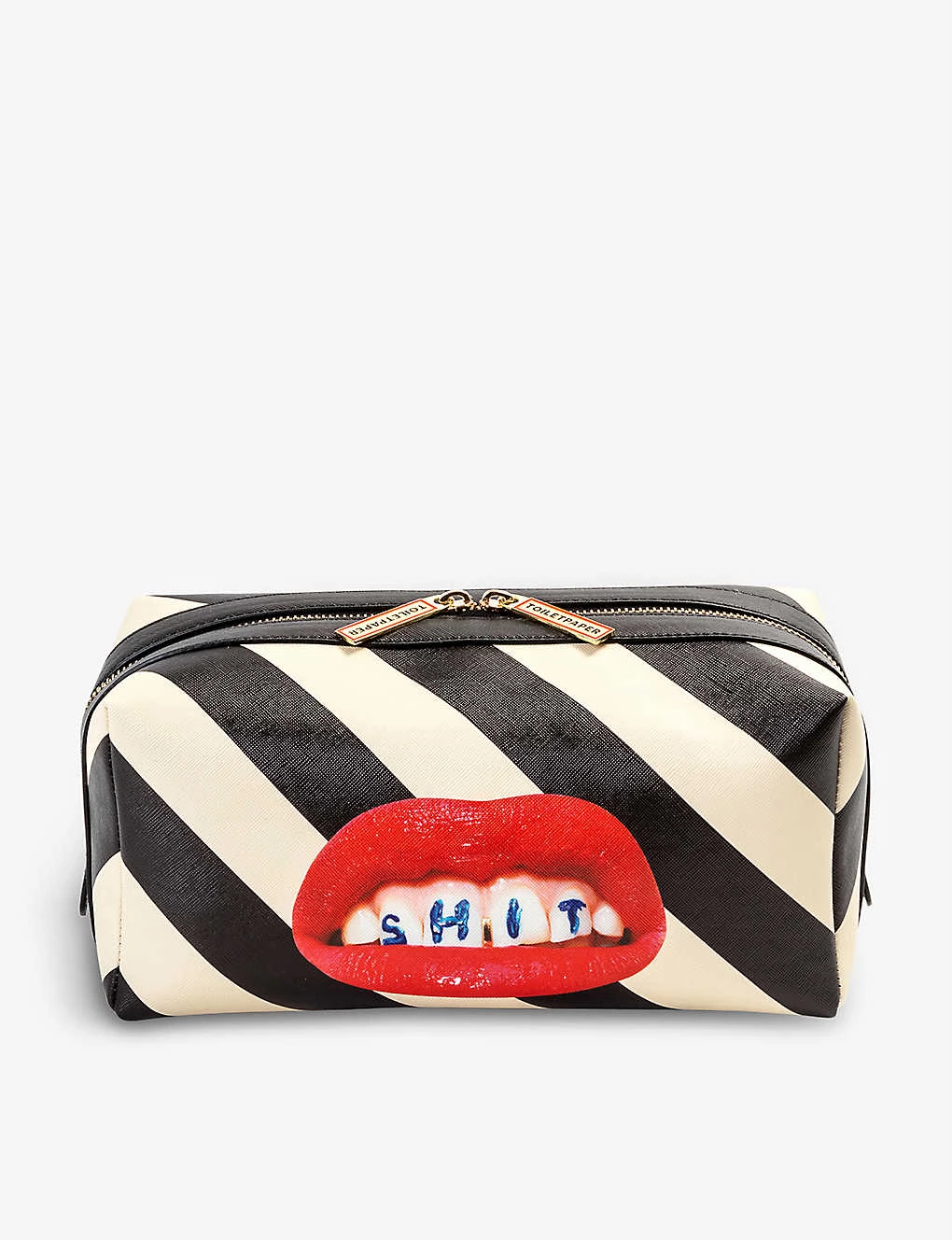 Seletti Wears TOILETPAPER Lipstick-print Canvas Wash Bag 2 Seletti Wears TOILETPAPER Lipstick-print Canvas Wash Bag