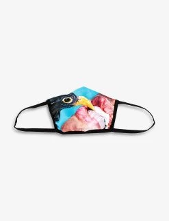Toiletpaper Loves Seletti Crow Small/medium Microfibre Face Covering For Womens
