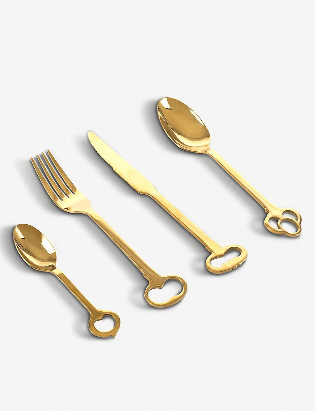 SELETTI Keytlery Gold-toned Stainless Steel Cutlery 24-piece Set 7 SELETTI Keytlery Gold-toned Stainless Steel Cutlery 24-piece Set - Imagen 5