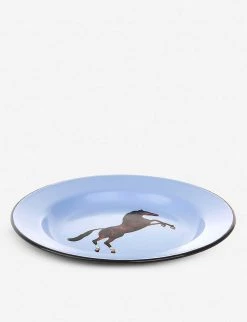 SELETTI Horse Enamel Plate 26cm