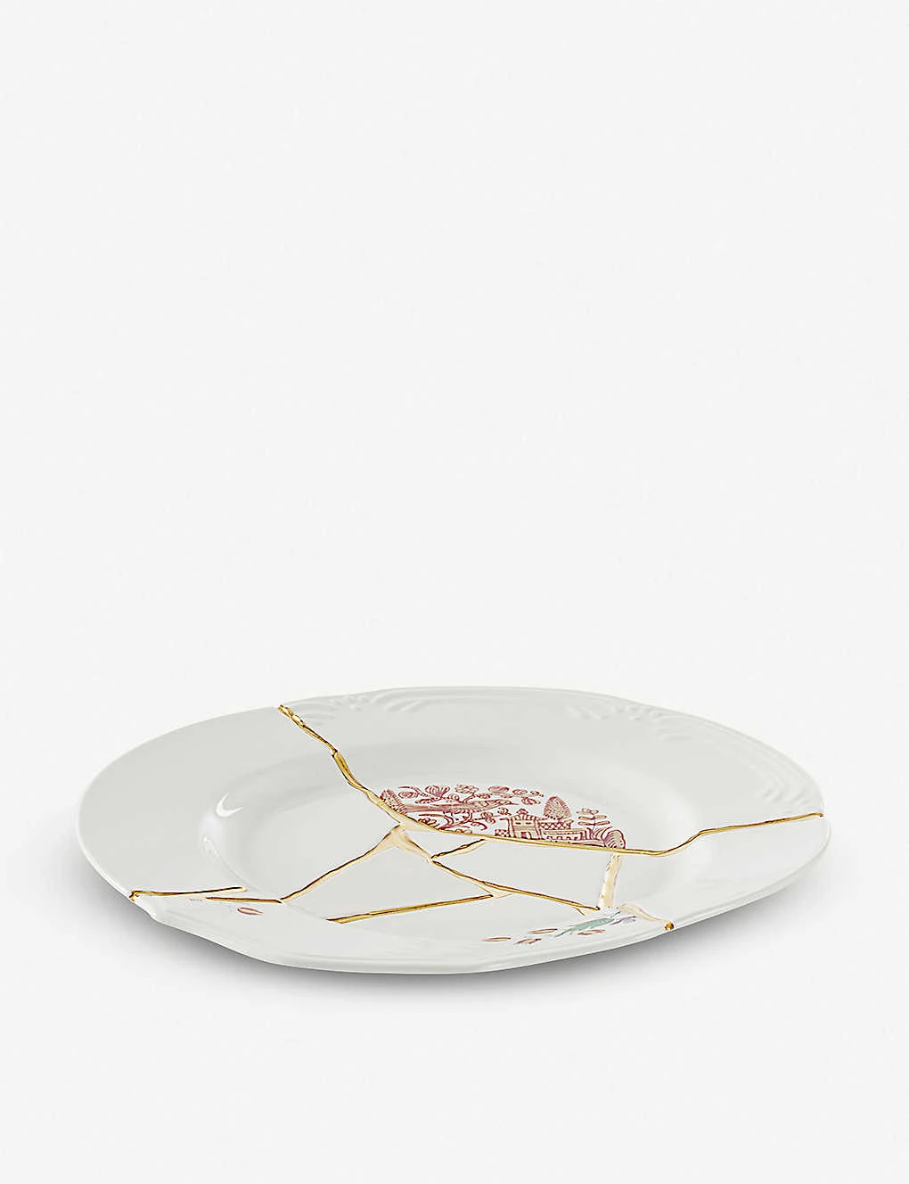 SELETTI Kintsugi N1 Porcelain And 24ct Gold Dinner Plate 27cm 3 SELETTI Kintsugi N1 Porcelain And 24ct Gold Dinner Plate 27cm