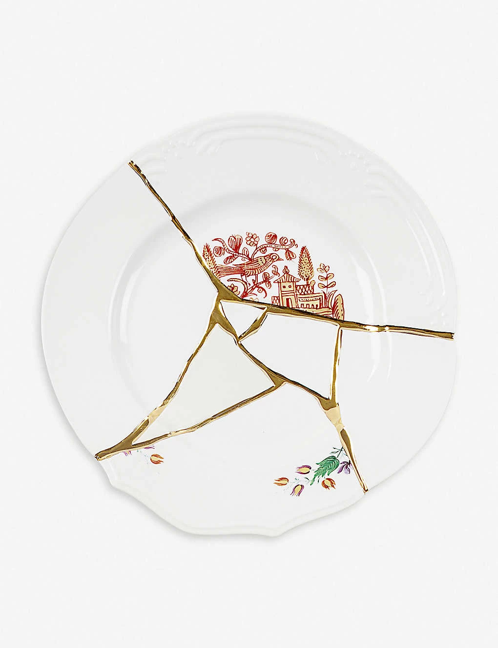 SELETTI Kintsugi N1 Porcelain And 24ct Gold Dinner Plate 27cm 4 SELETTI Kintsugi N1 Porcelain And 24ct Gold Dinner Plate 27cm - Imagen 2