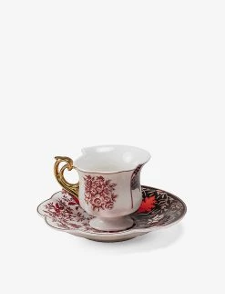 SELETTI Hybrid Sagala Porcelain Coffee Cup And Saucer