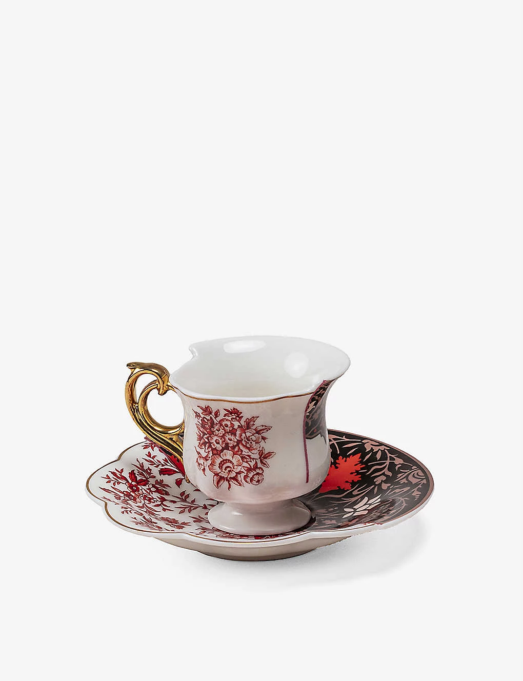 SELETTI Hybrid Sagala Porcelain Coffee Cup And Saucer 3 SELETTI Hybrid Sagala Porcelain Coffee Cup And Saucer