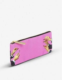 Seletti Wears Toiletpaper Lipstick-print Faux-leather Pencil Case -SELETTI Cheap Deals unnamed file 753