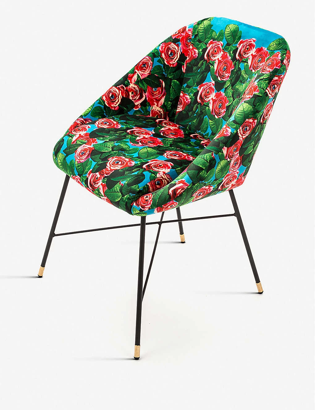 Seletti Wears Toiletpaper Rose-print Velvet Chair 50cm X 60cm 5 Seletti Wears Toiletpaper Rose-print Velvet Chair 50cm X 60cm - Imagen 3
