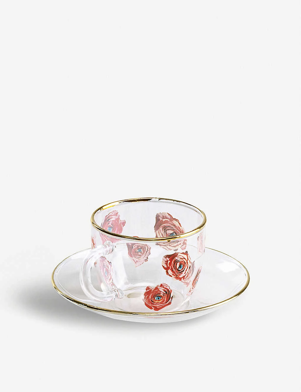 Seletti Wears TOILETPAPER Roses Printed Glass Coffee Set 4 Seletti Wears TOILETPAPER Roses Printed Glass Coffee Set - Imagen 2