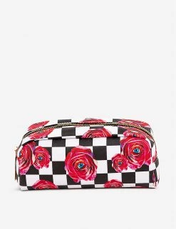 SELETTI Toiletpaper Roses On Check-print Case